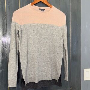 Vince Cashmere Sweater Tri Color Pink, Light Gray, Charcoal, Knit Sweater XXS